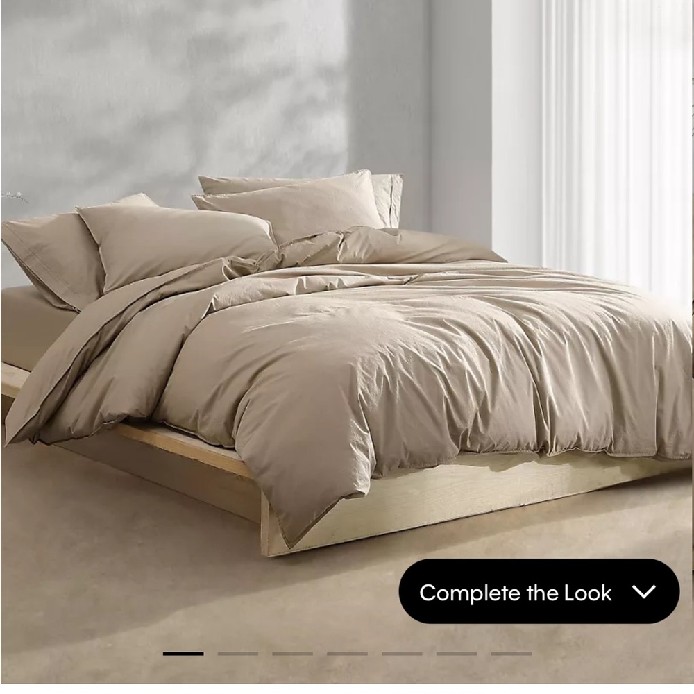 Calvin washed percale cotton duvet cover set